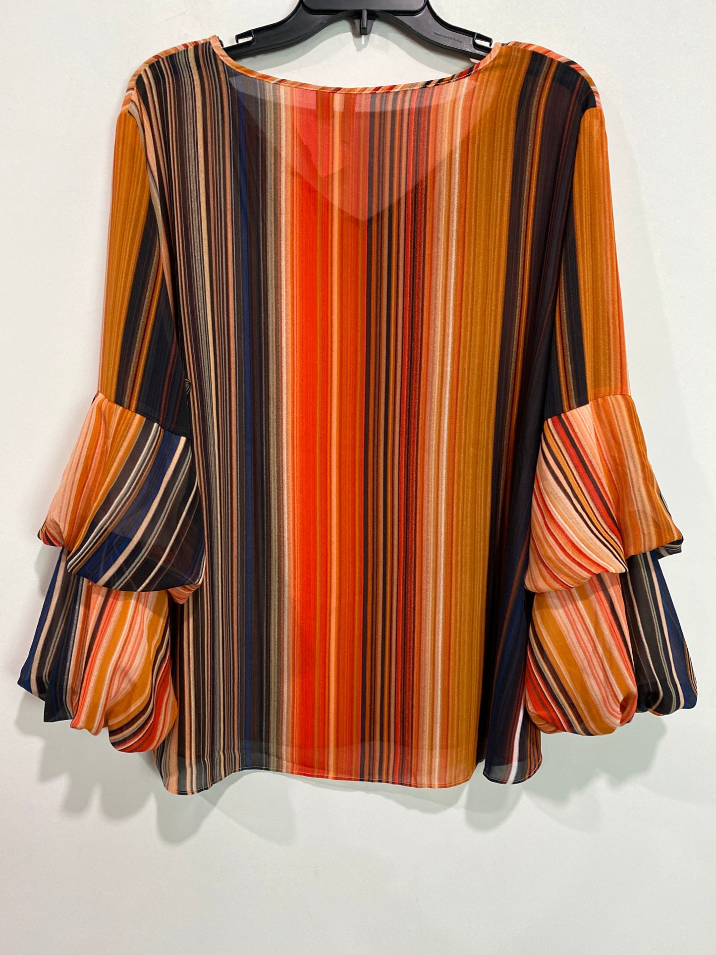 Top Long Sleeve By Cato In Orange, Size: Xl