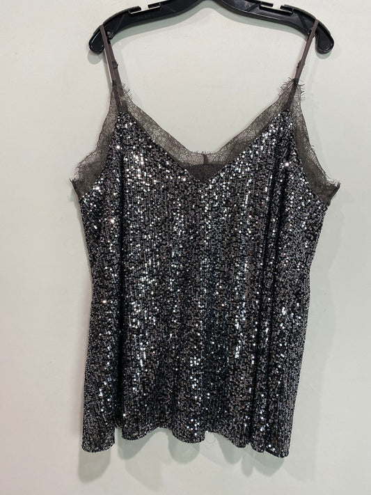 Tank Top By White Birch In Silver, Size: 1x