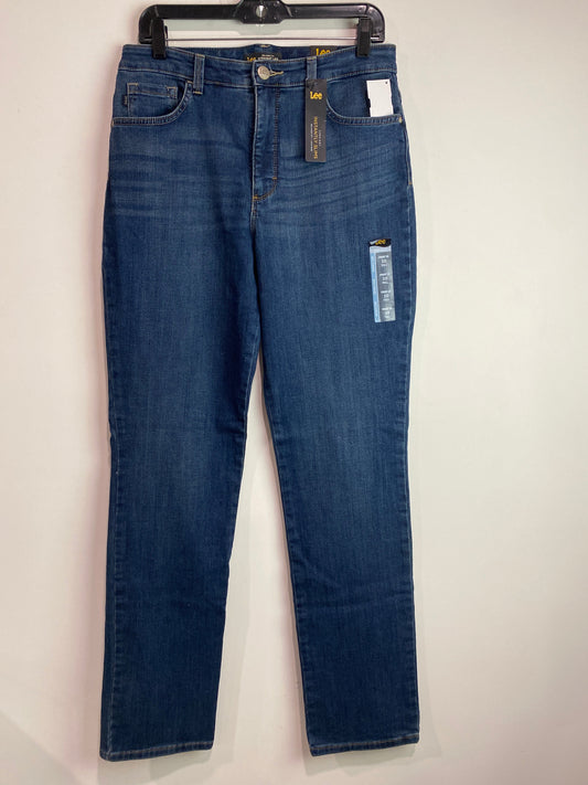 Jeans Straight By Lee In Blue Denim, Size: 10l