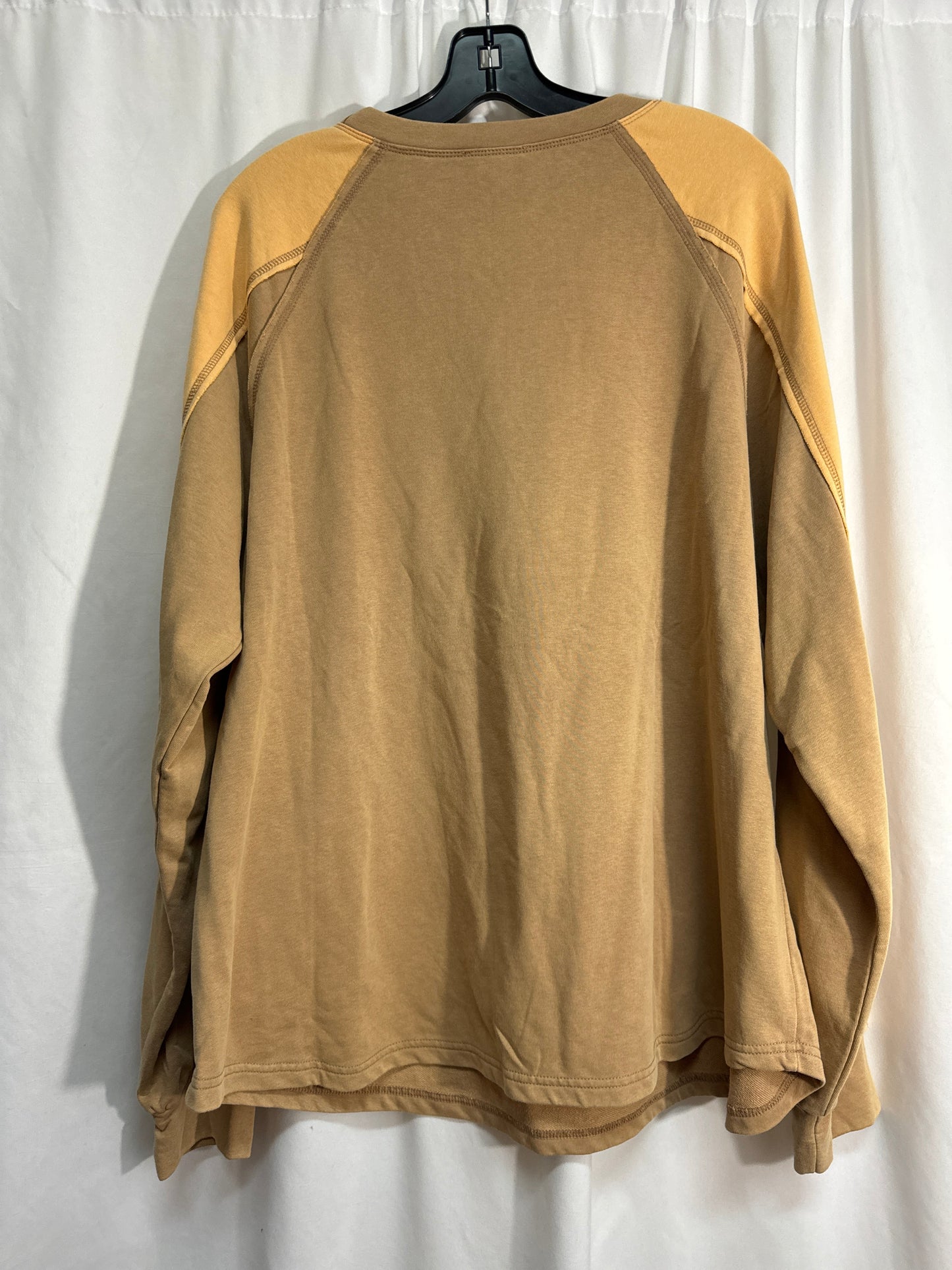 Top Long Sleeve By Easel In Beige, Size: L