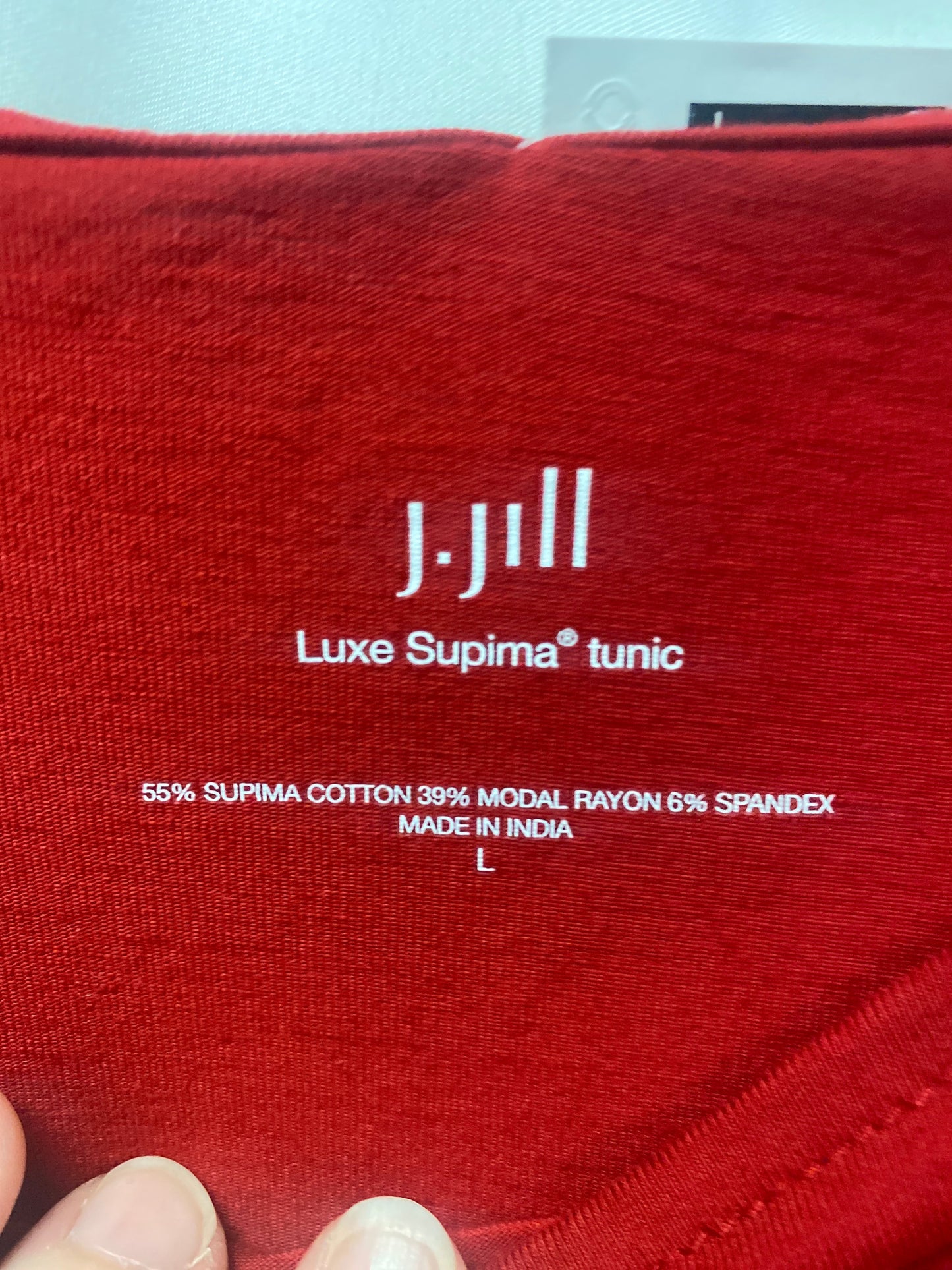 Top Long Sleeve By J. Jill In Red, Size: L