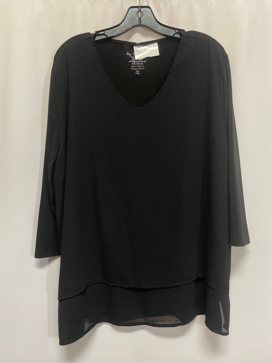 Top Long Sleeve By Chicos In Black, Size: Xl