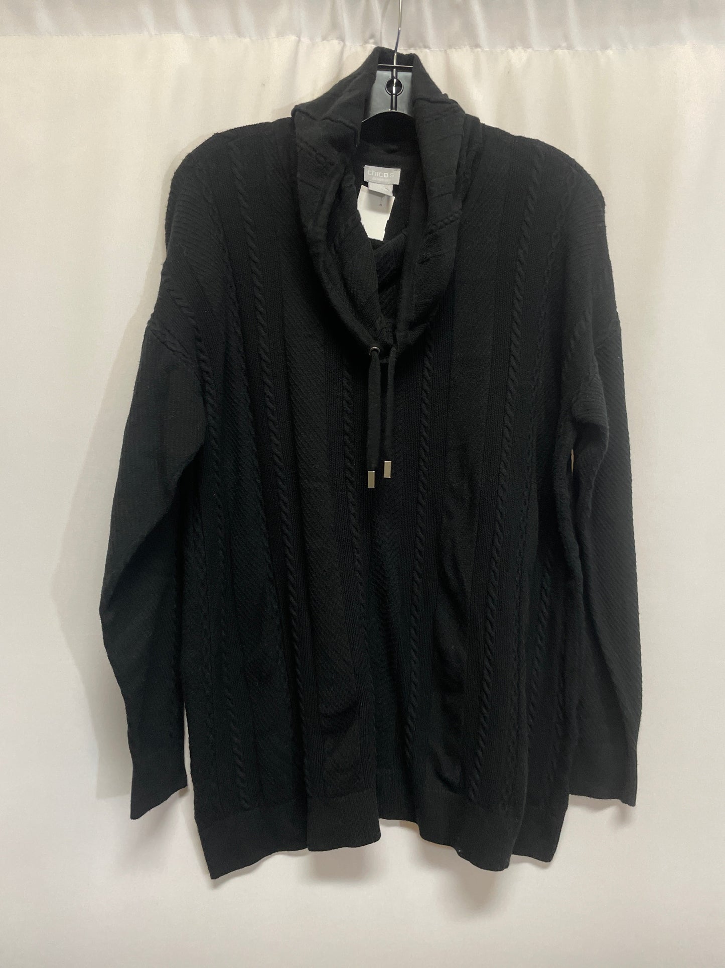 Top Long Sleeve By Chicos In Black, Size: L