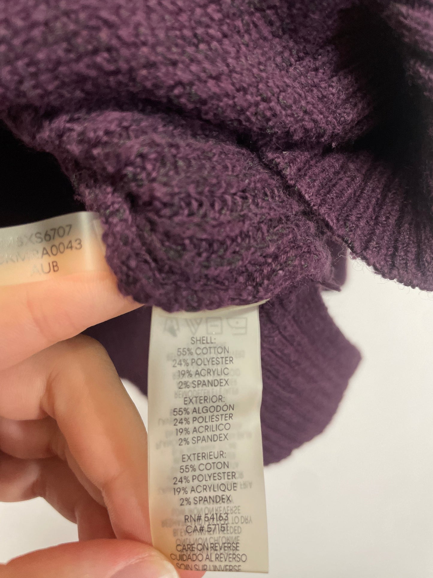 Sweater By Calvin Klein In Purple, Size: M