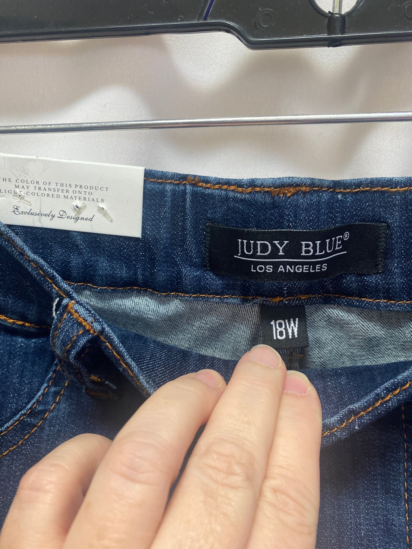 Jeans Skinny By Judy Blue In Blue Denim, Size: 18