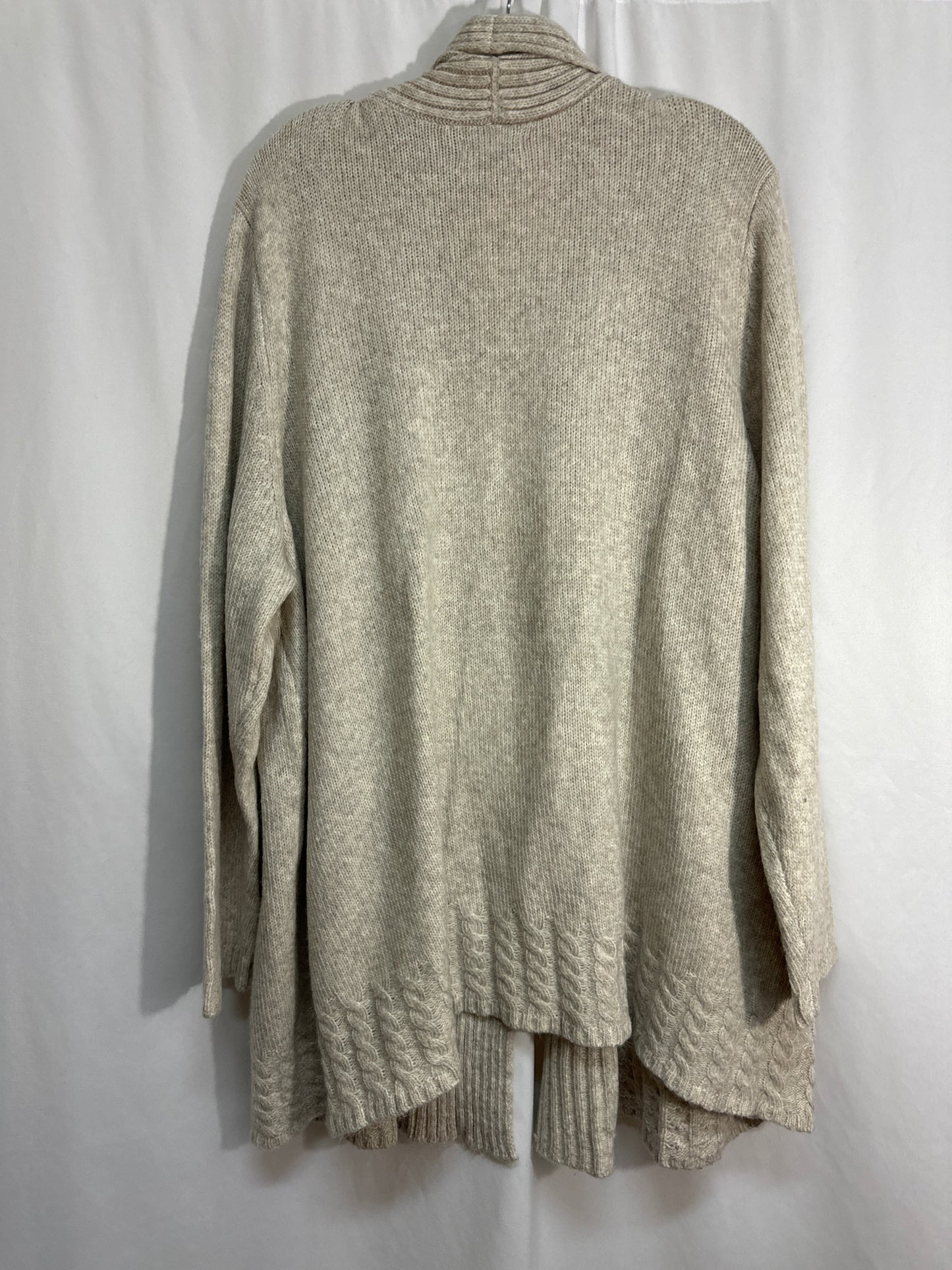 Sweater Cardigan By Sonoma In Beige, Size: 3x