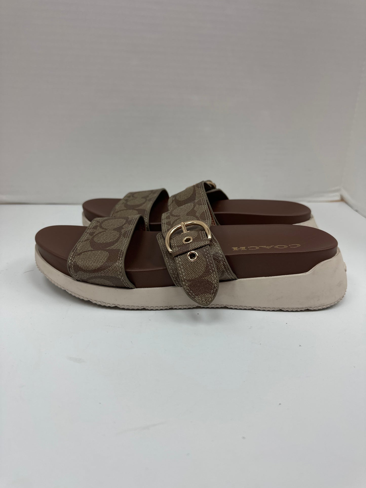 Sandals Designer By Coach In Brown, Size: 7