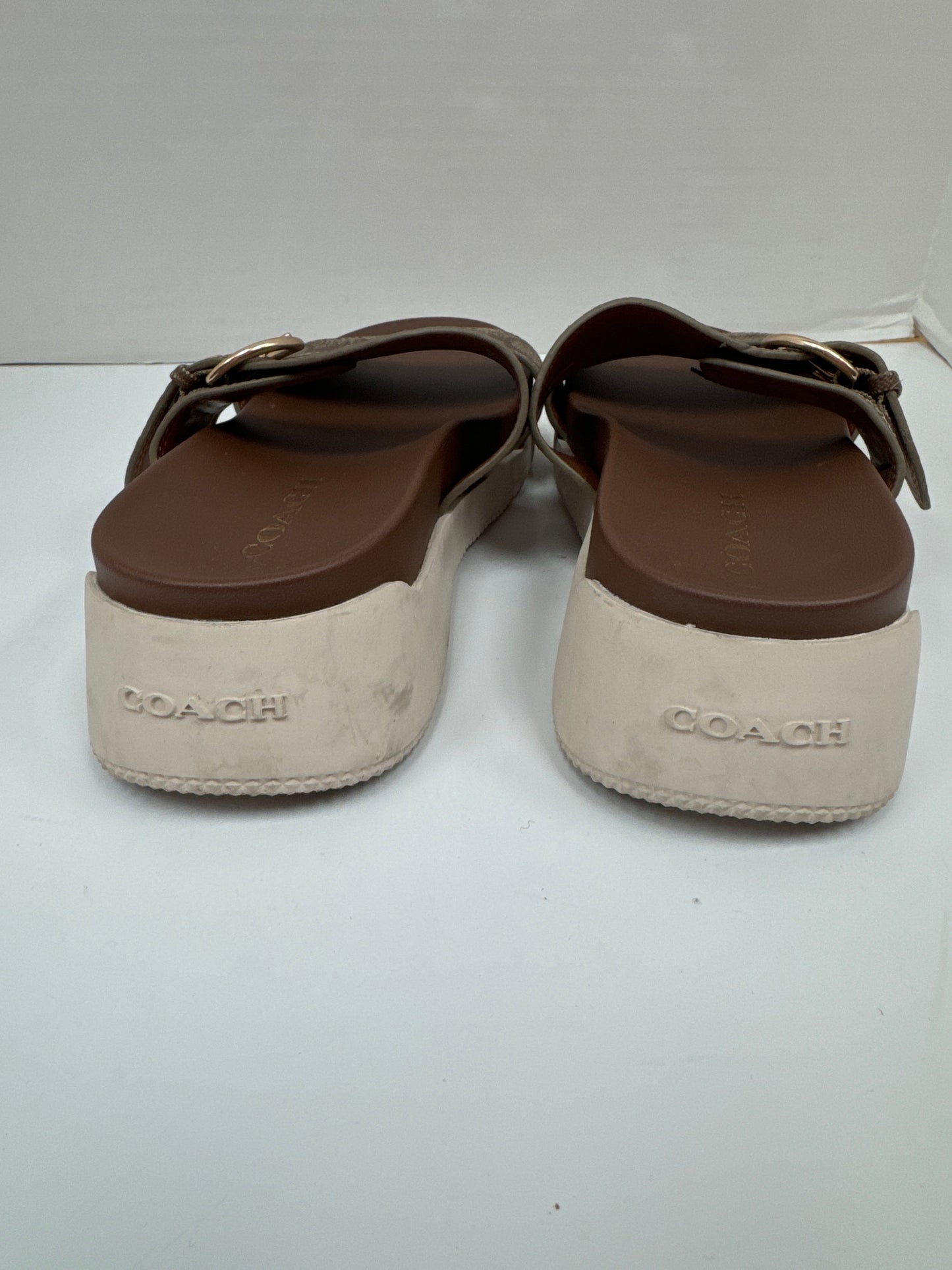 Sandals Designer By Coach In Brown, Size: 7