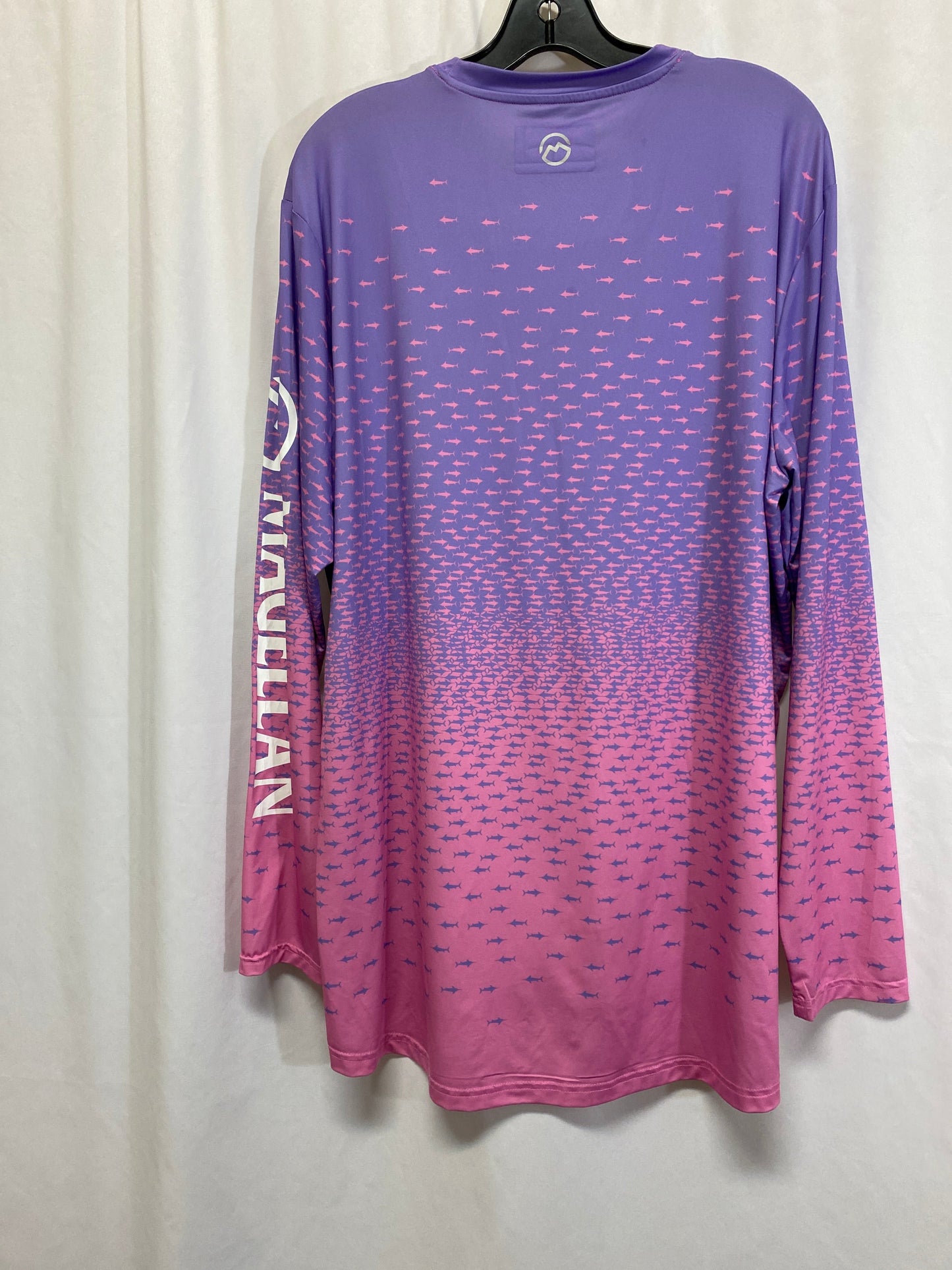 Top Long Sleeve By Magellan In Pink & Purple, Size: 1x