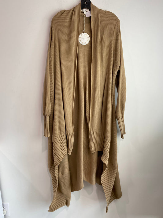 Sweater Cardigan By Umgee In Beige, Size: 2x