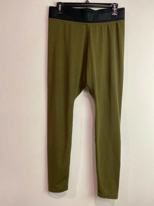 Athletic Leggings By Nike In Green, Size: L