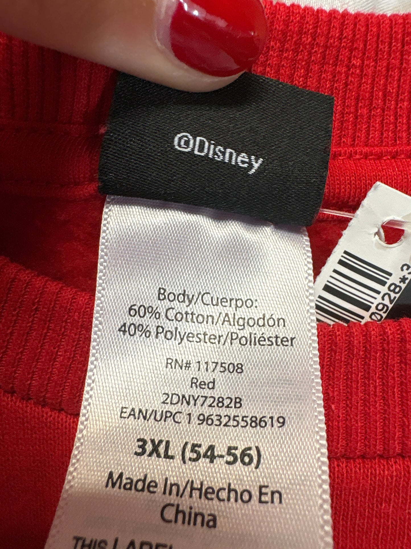 Sweatshirt Crewneck By Disney Store In Red, Size: 3x