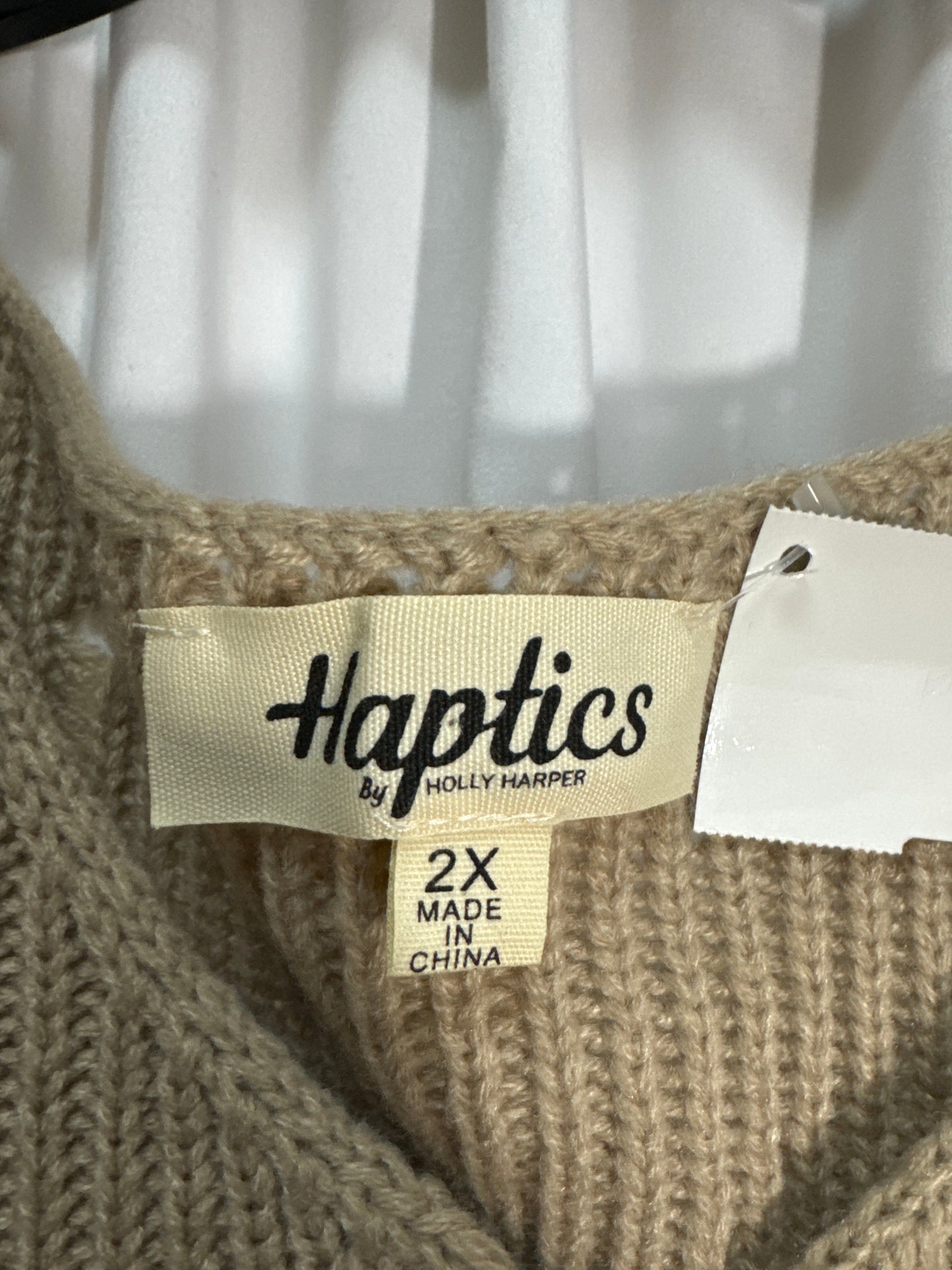 Sweater By Haptics In Beige, Size: 2x