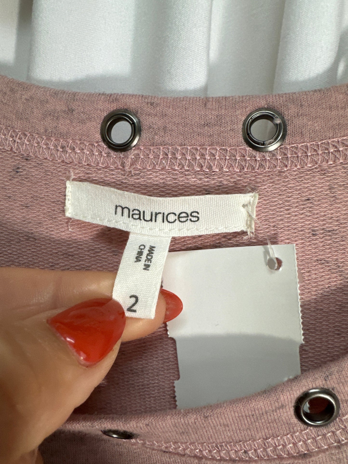 Top Long Sleeve By Maurices In Pink, Size: 2x