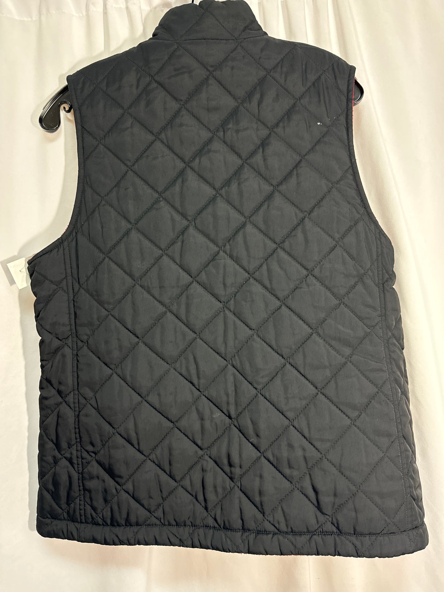 Vest Puffer & Quilted By Lauren By Ralph Lauren In Black & Red, Size: L