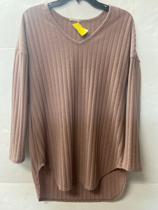 Top Long Sleeve By Clothes Mentor In Brown, Size: L