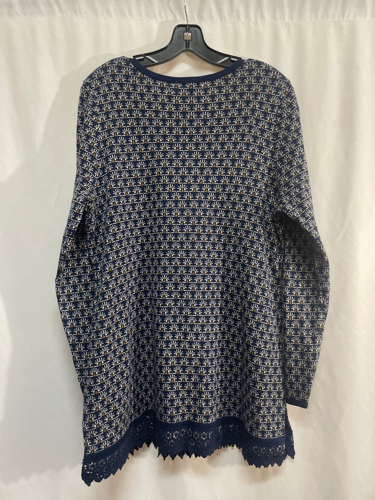 Sweater By Susan Graver In Blue, Size: L