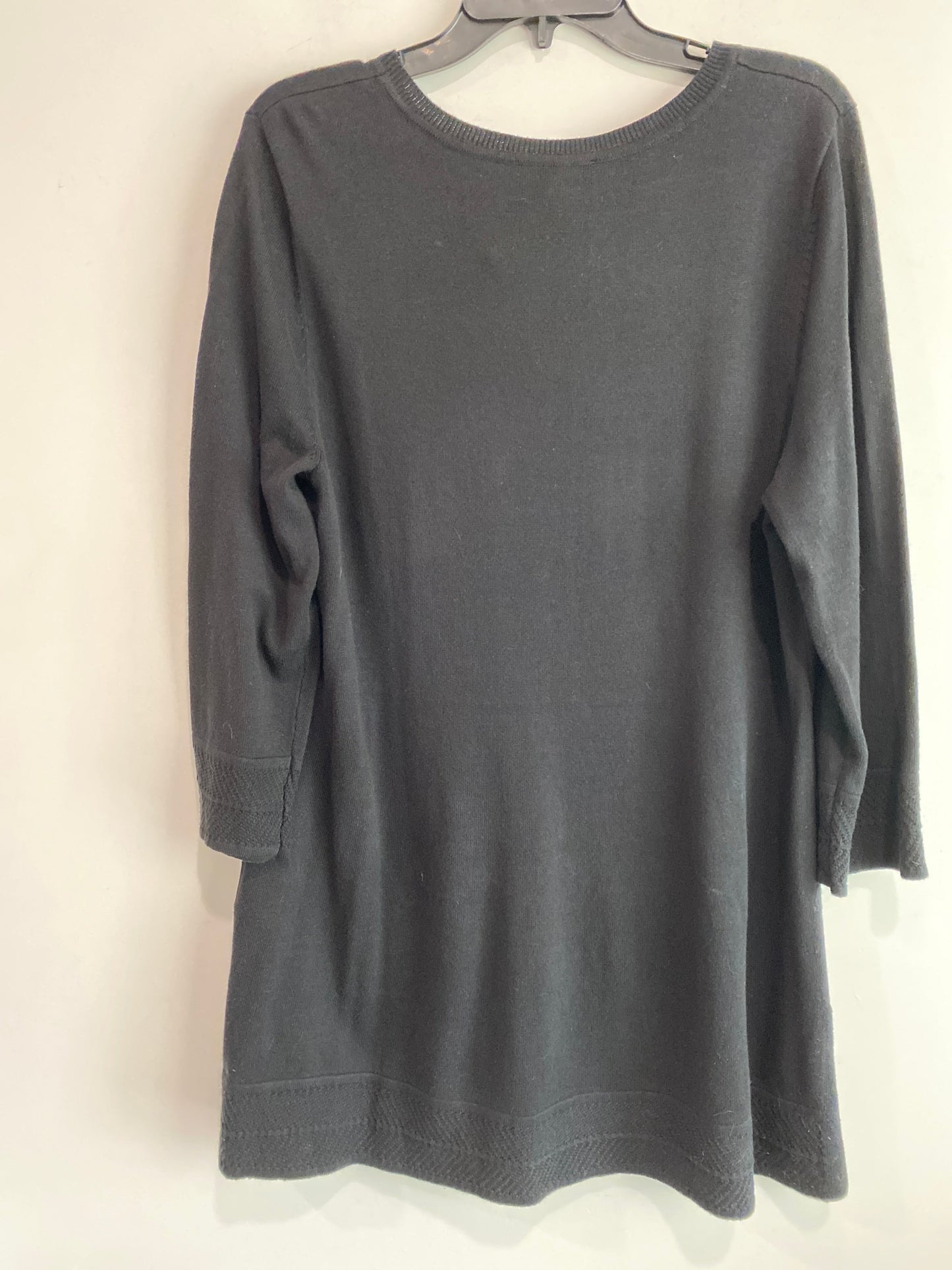 Tunic Long Sleeve By Isaac Mizrahi Live Qvc In Black, Size: L