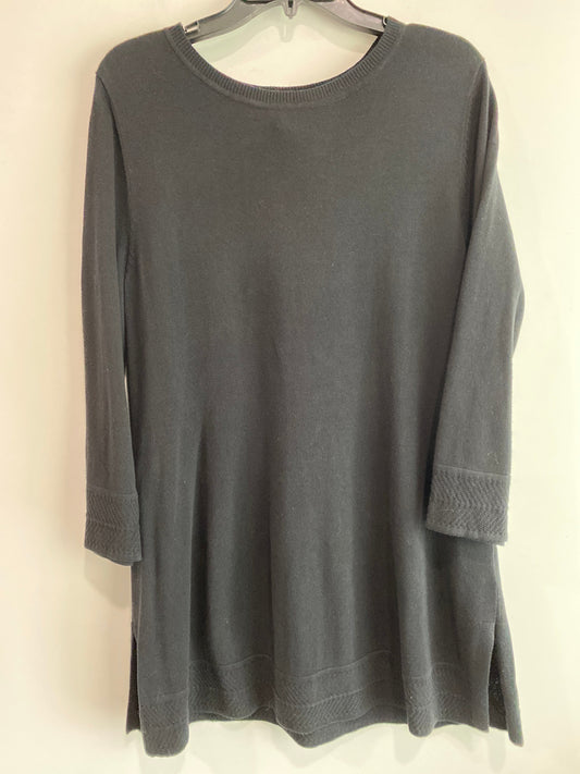 Tunic Long Sleeve By Isaac Mizrahi Live Qvc In Black, Size: L