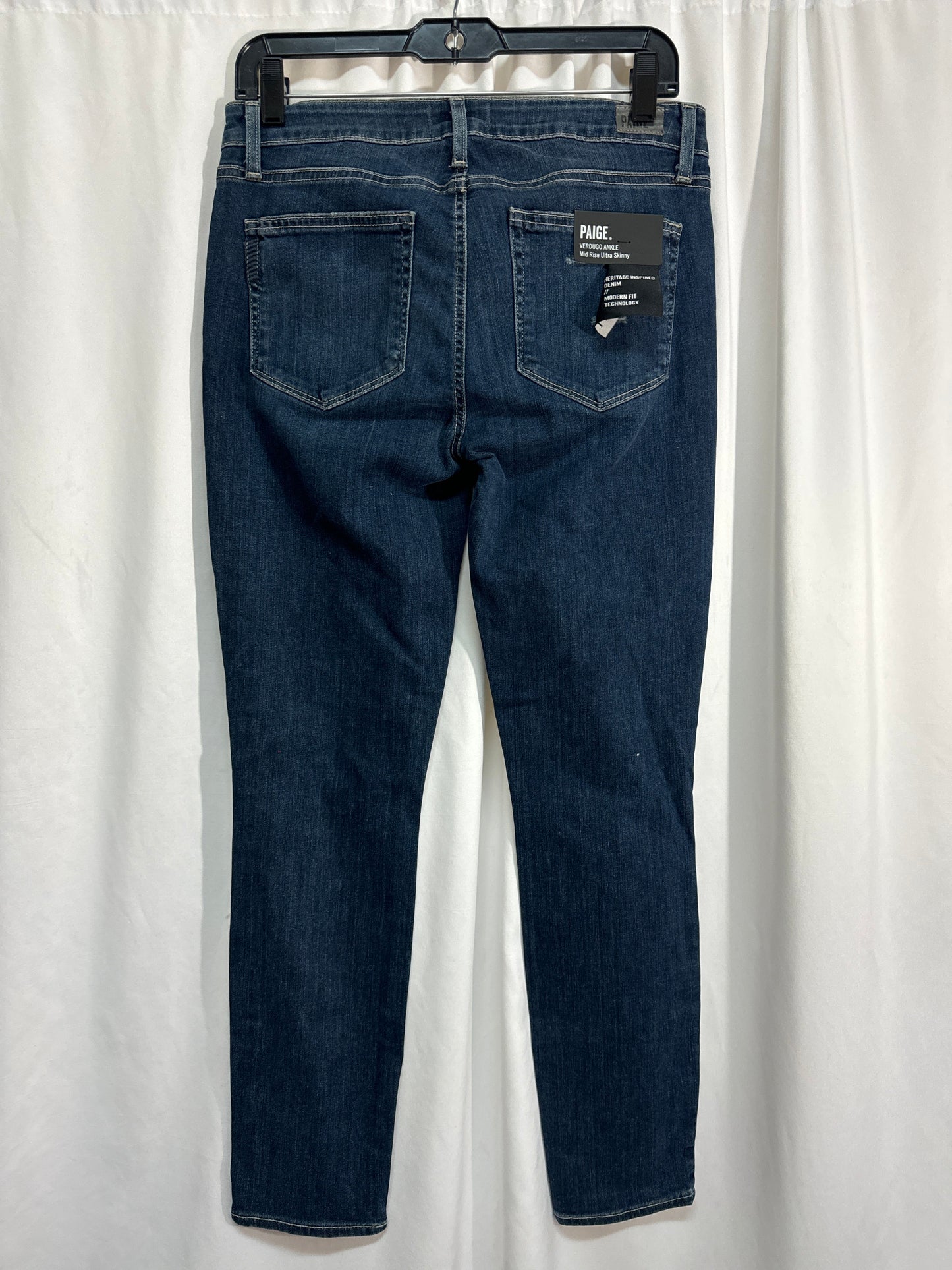 Jeans Skinny By Paige In Blue Denim, Size: 10