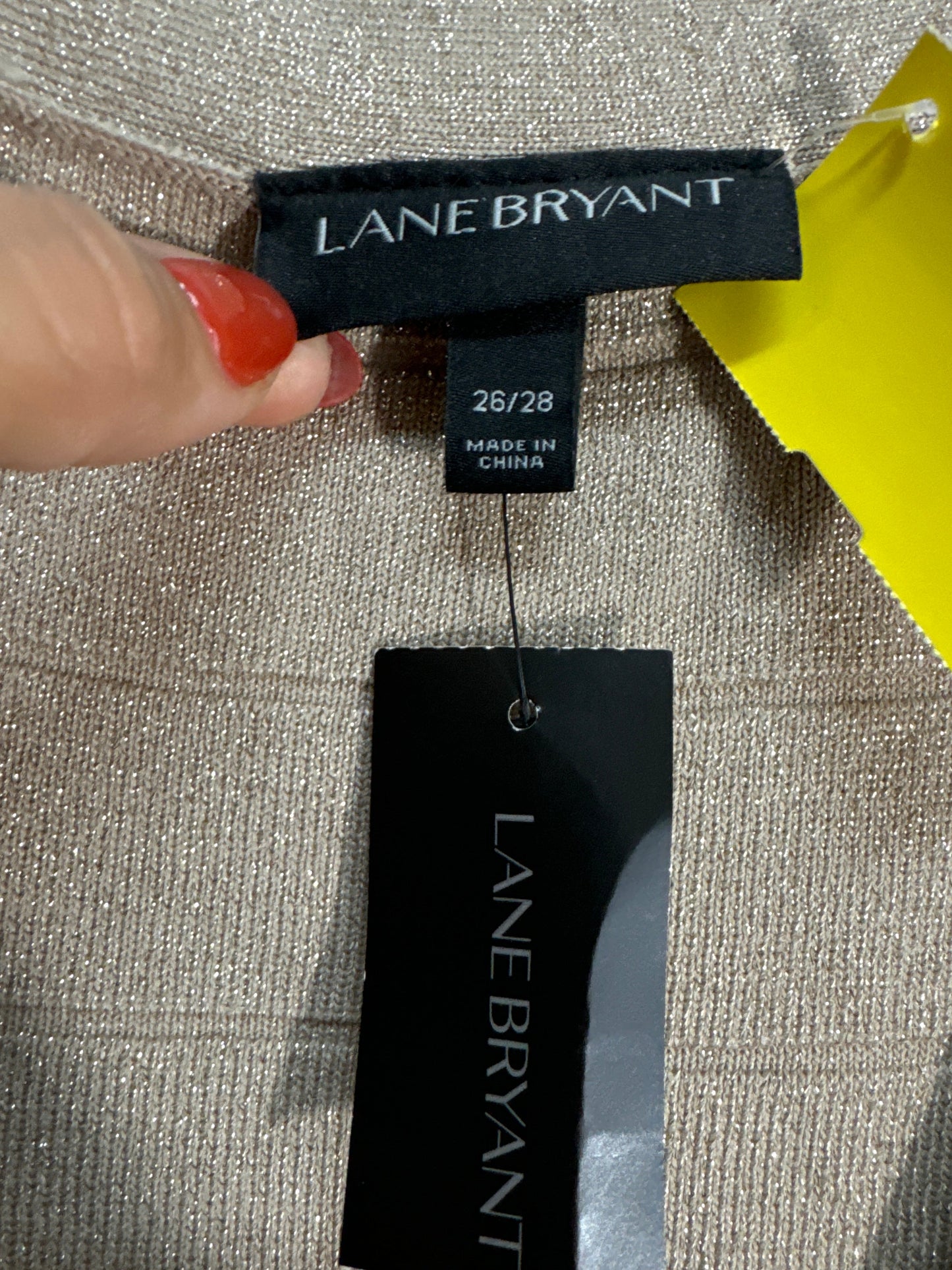 Cardigan By Lane Bryant In Gold, Size: 4x