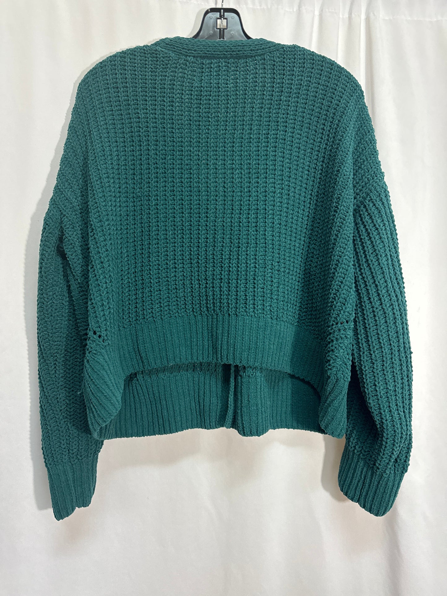 Sweater Cardigan By Pink Rose In Green, Size: Xl