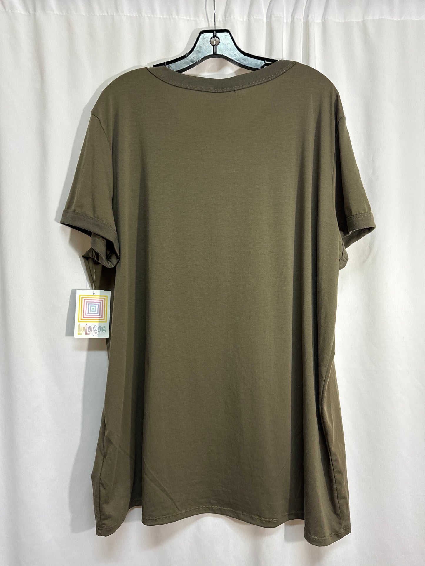 Top Short Sleeve By Lularoe In Green, Size: 3x