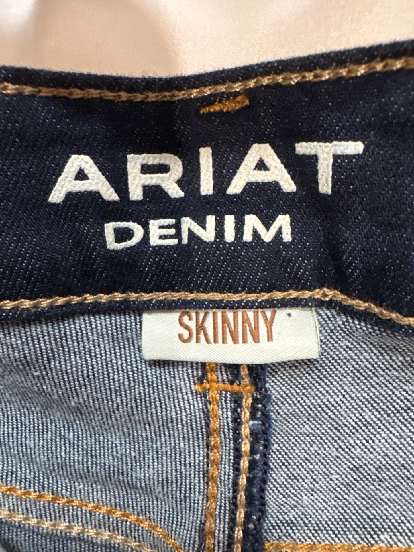 Jeans Skinny By Ariat In Blue Denim, Size: 12