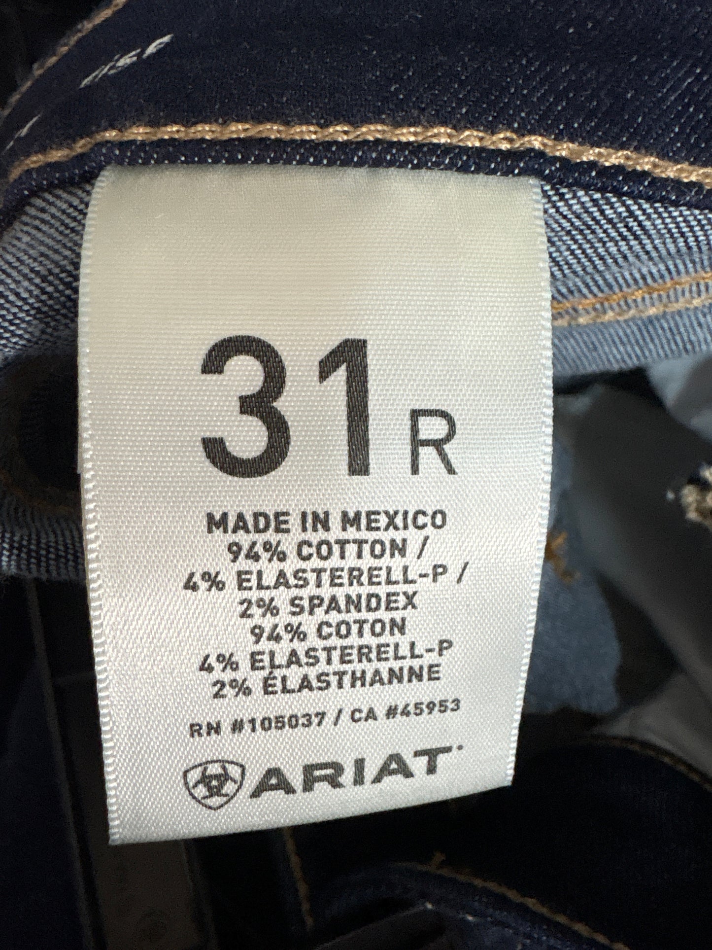 Jeans Skinny By Ariat In Blue Denim, Size: 12