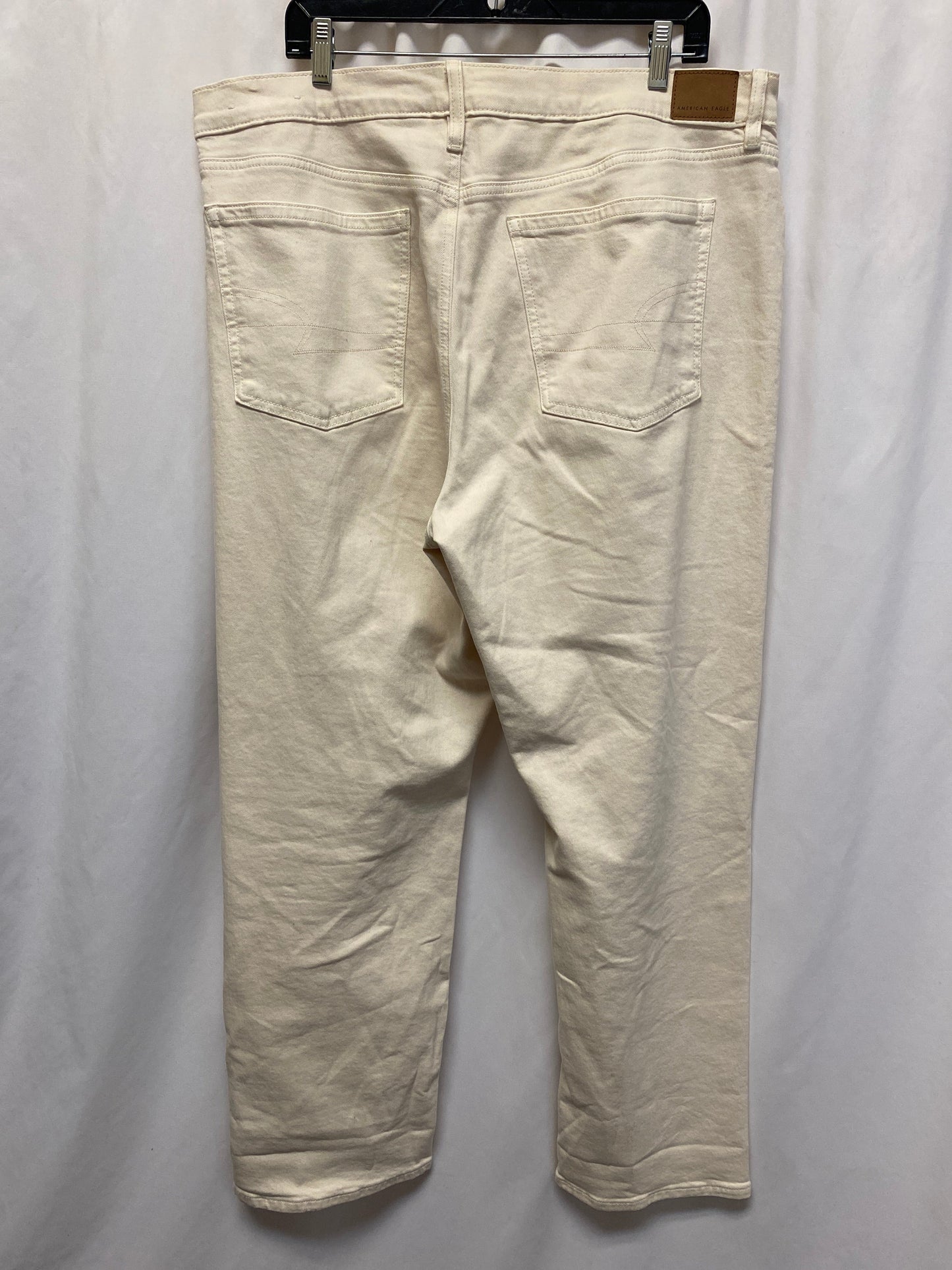 Jeans Straight By American Eagle In Beige, Size: 18