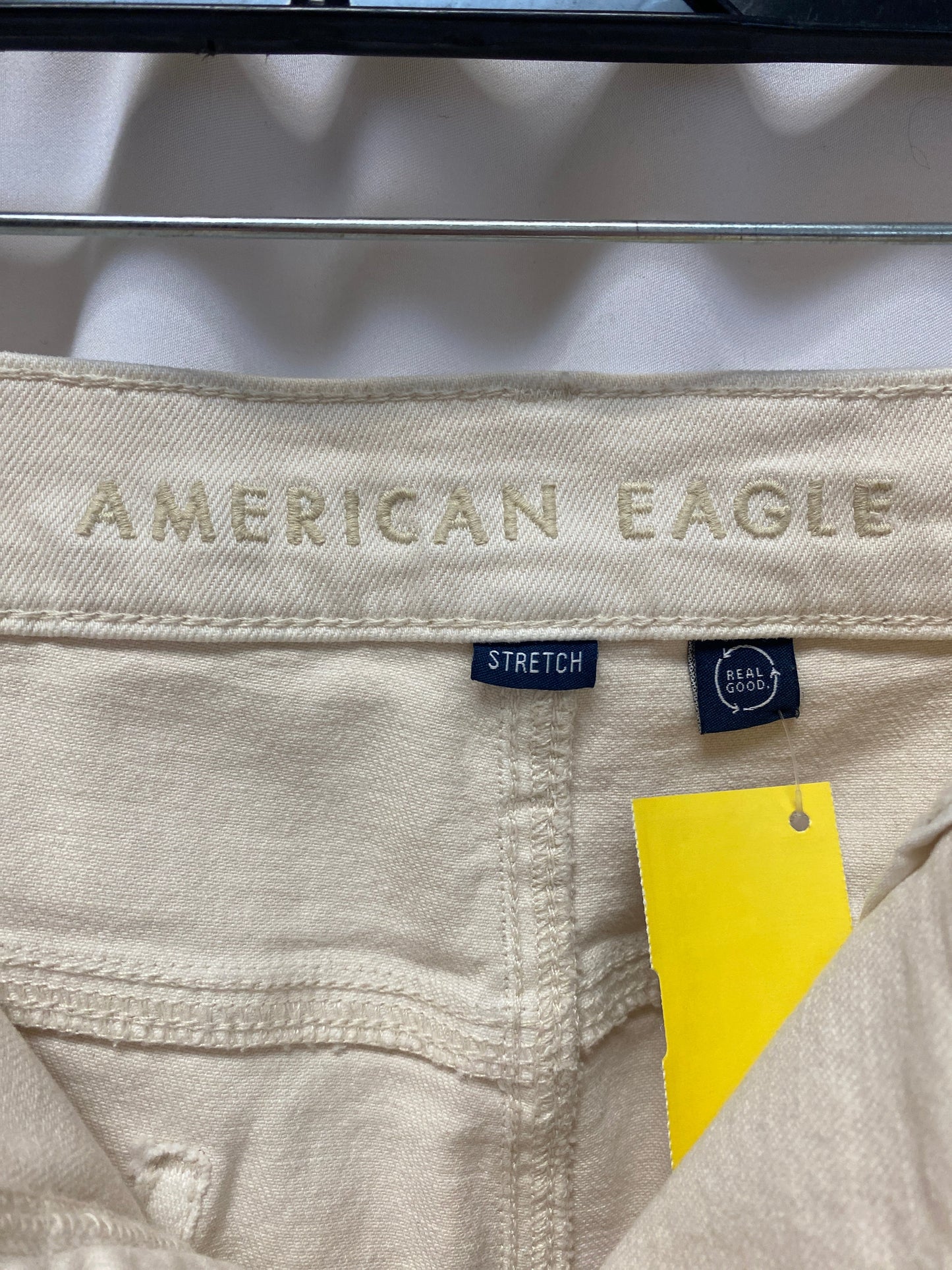 Jeans Straight By American Eagle In Beige, Size: 18