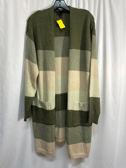 Sweater Cardigan By Lane Bryant In Green, Size: Xl