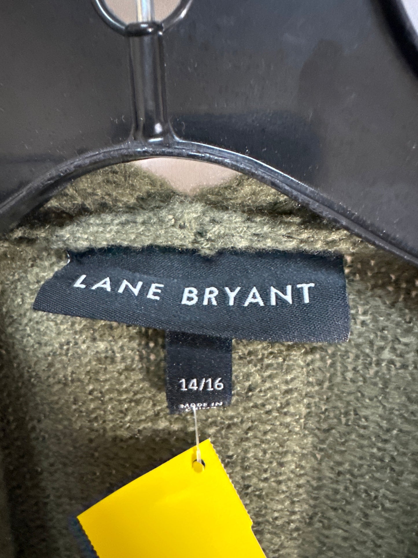 Sweater Cardigan By Lane Bryant In Green, Size: Xl