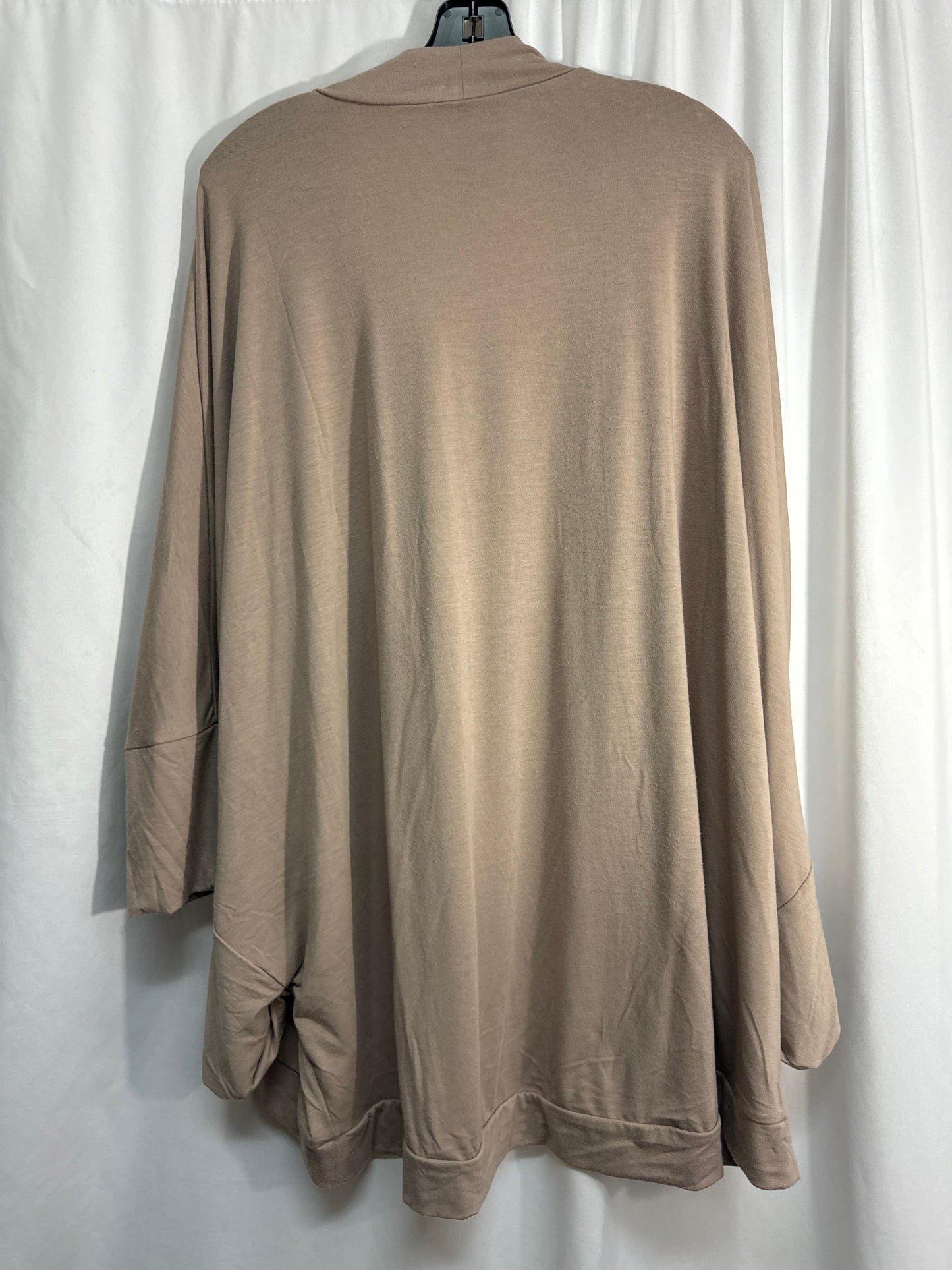 Cardigan By Zenana Outfitters In Beige, Size: 2x