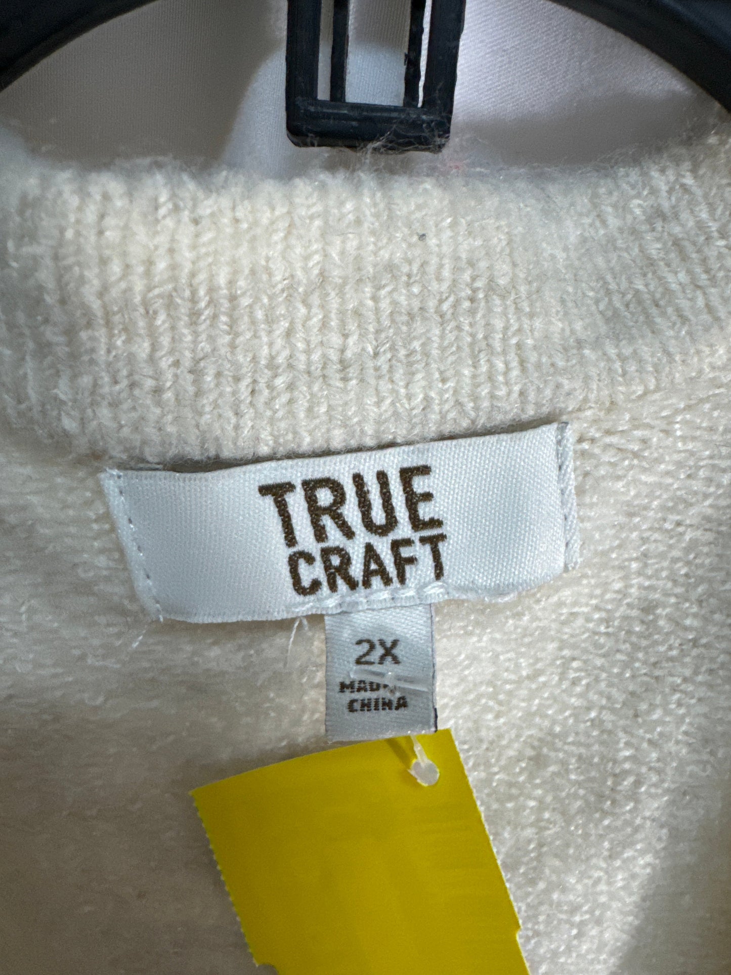 Sweater Cardigan By True Craft In Cream, Size: 2x