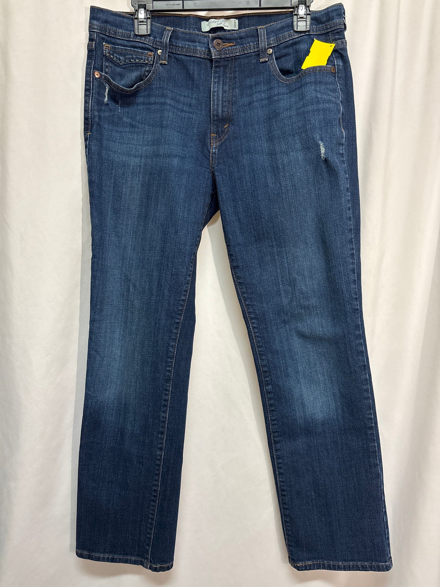 Jeans Straight By Levis In Blue Denim, Size: 12p