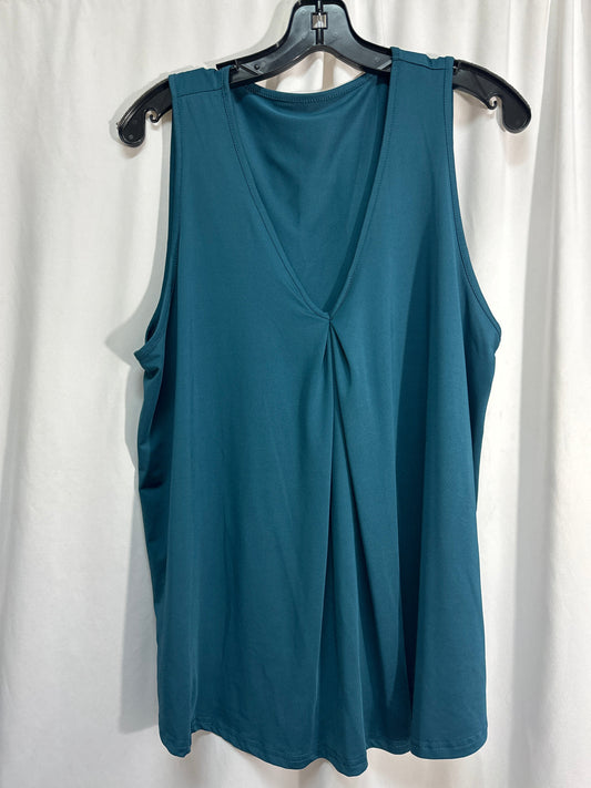 Top Sleeveless By Shein In Blue, Size: 1x