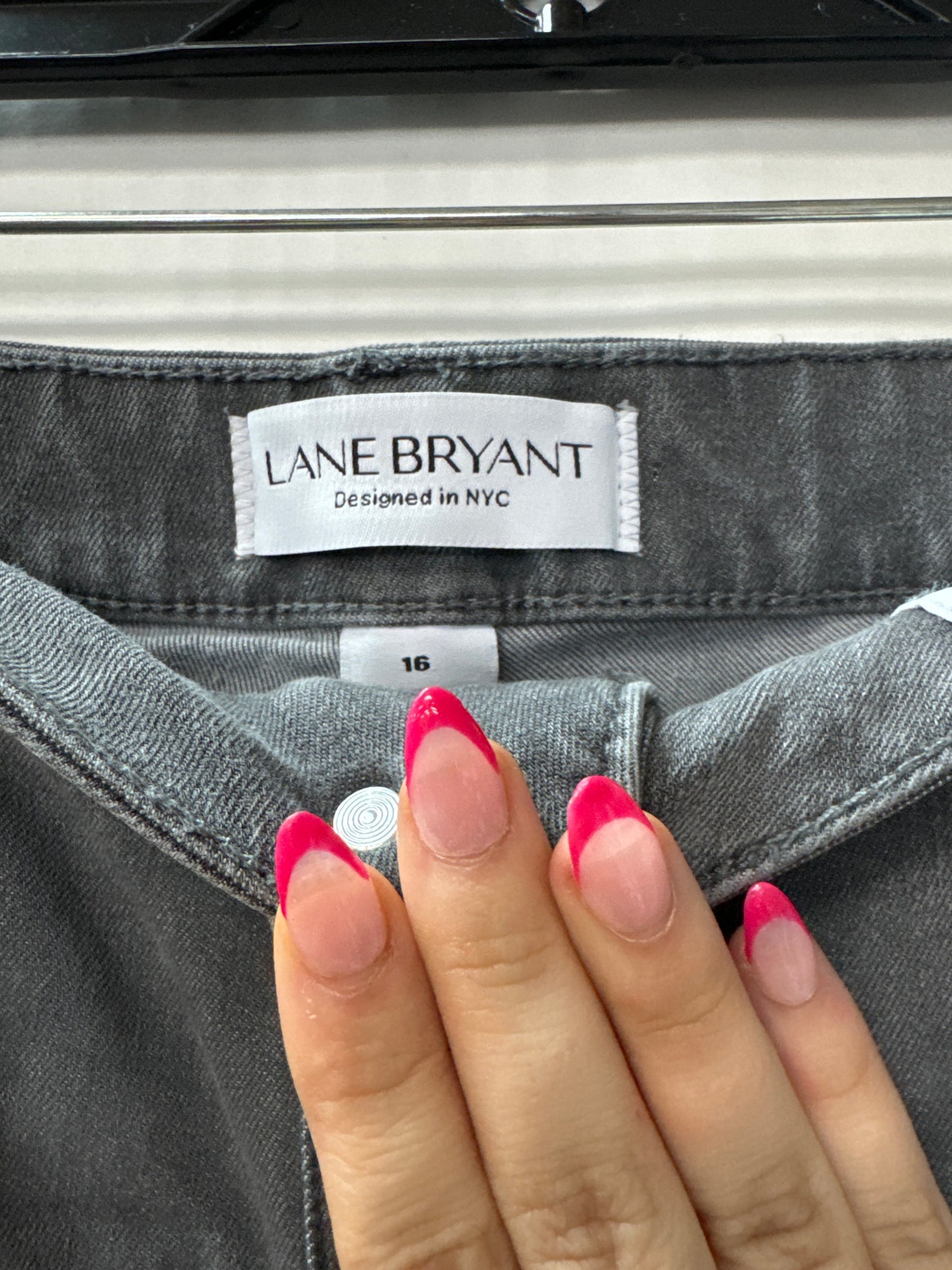 Jeans Skinny By Lane Bryant In Grey Denim, Size: 16