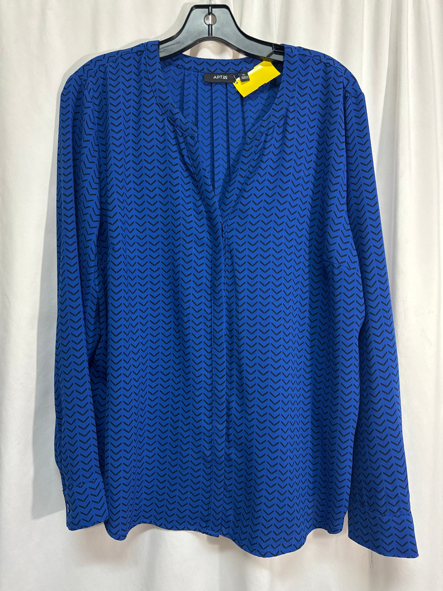 Top Long Sleeve By Apt 9 In Blue, Size: Xl