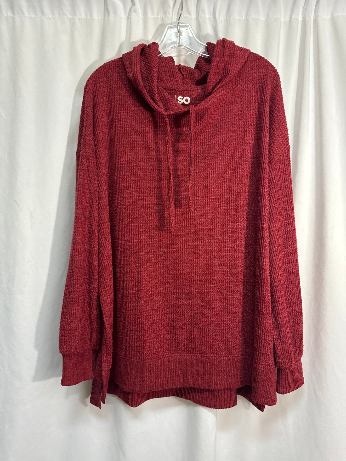 Top Long Sleeve By So In Red, Size: Xl