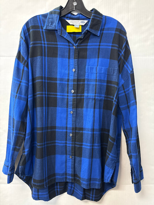 Top Long Sleeve By Old Navy In Blue, Size: L