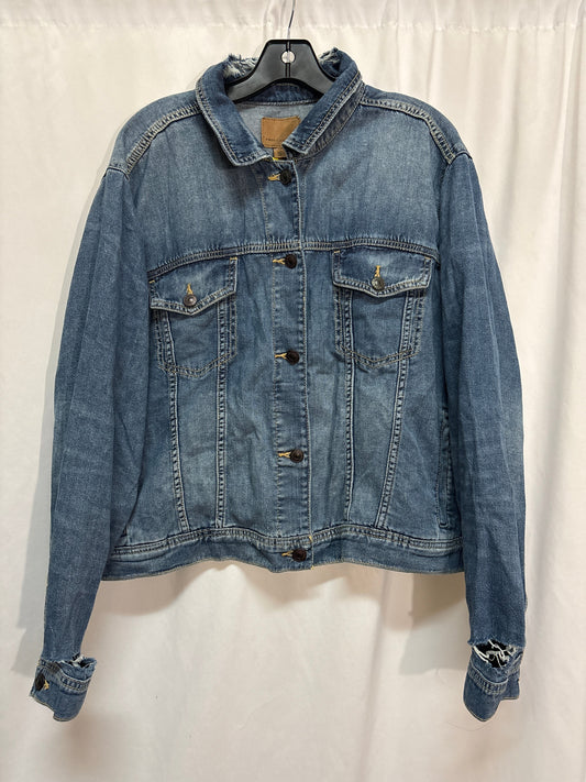 Jacket Denim By American Eagle In Blue Denim, Size: Xxl