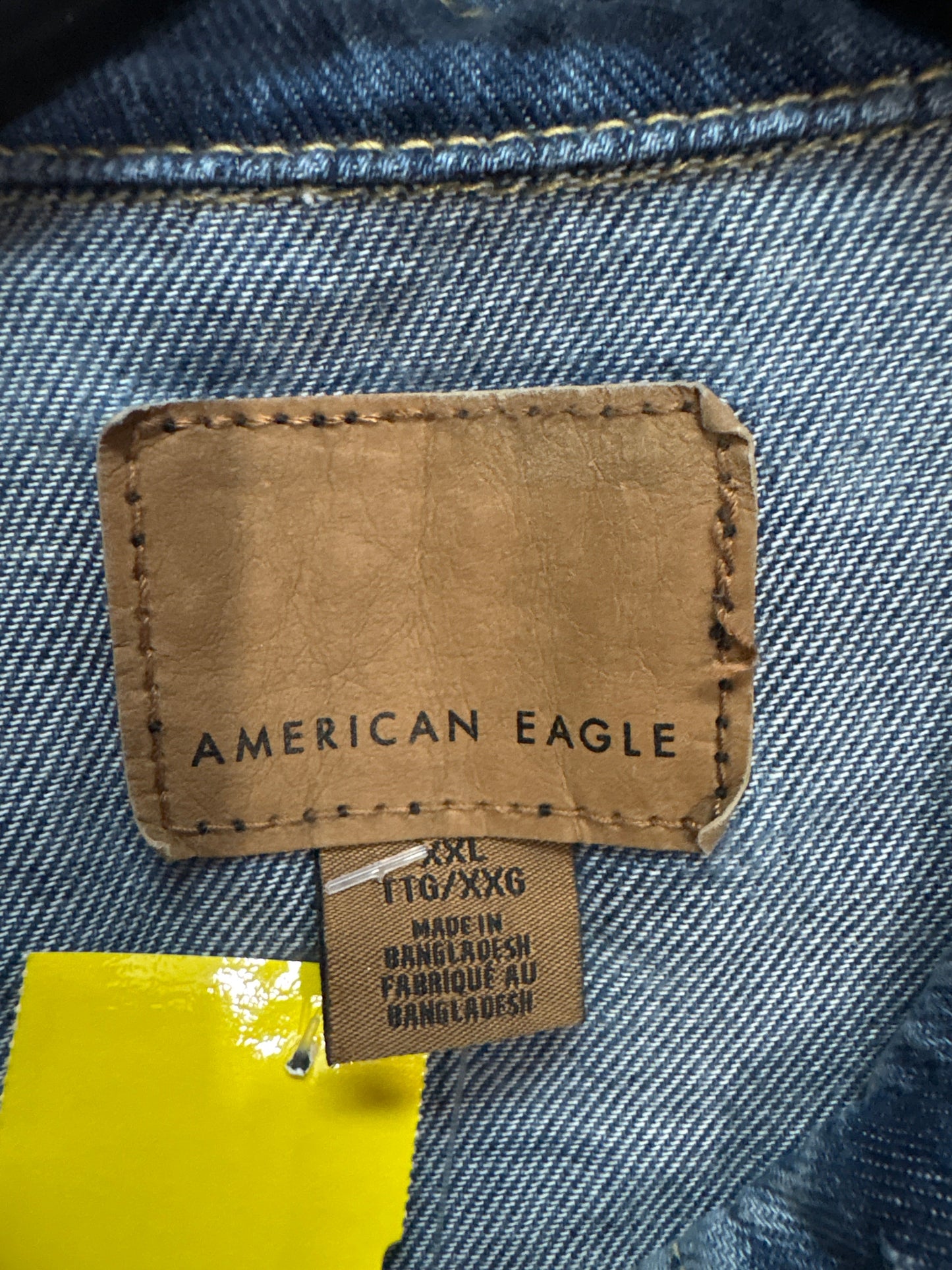 Jacket Denim By American Eagle In Blue Denim, Size: Xxl