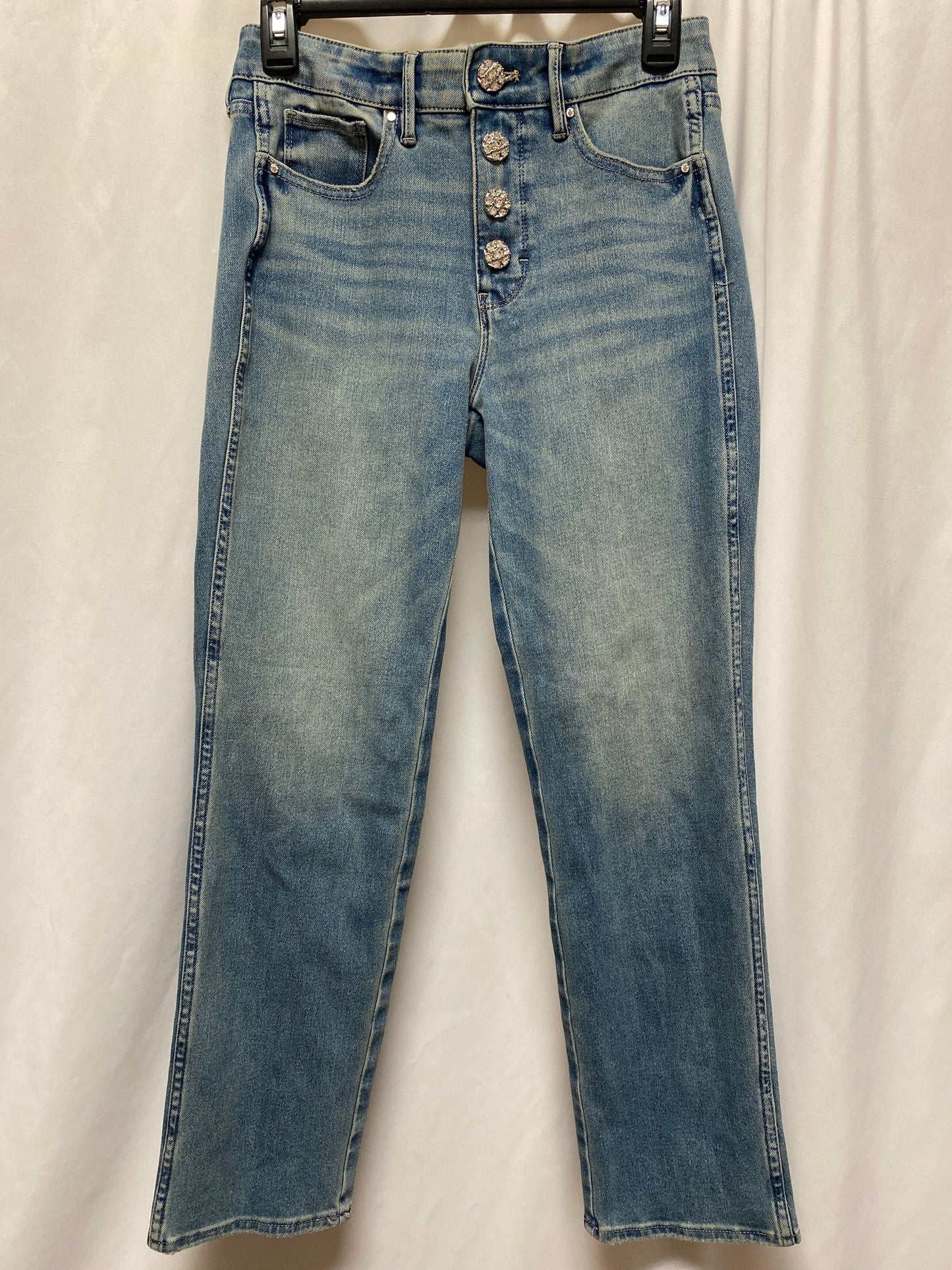 Jeans Straight By White House Black Market In Blue Denim, Size: 4