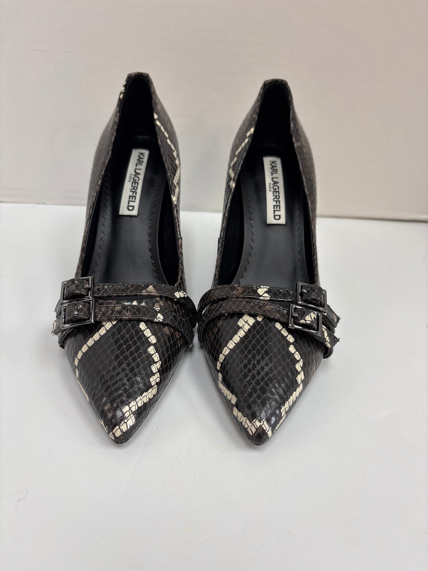 Shoes Designer By Karl Lagerfeld In Snakeskin Print, Size: 7.5