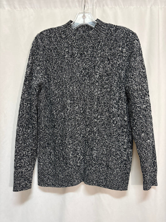 Sweater By Croft And Barrow In Black & White, Size: Lp