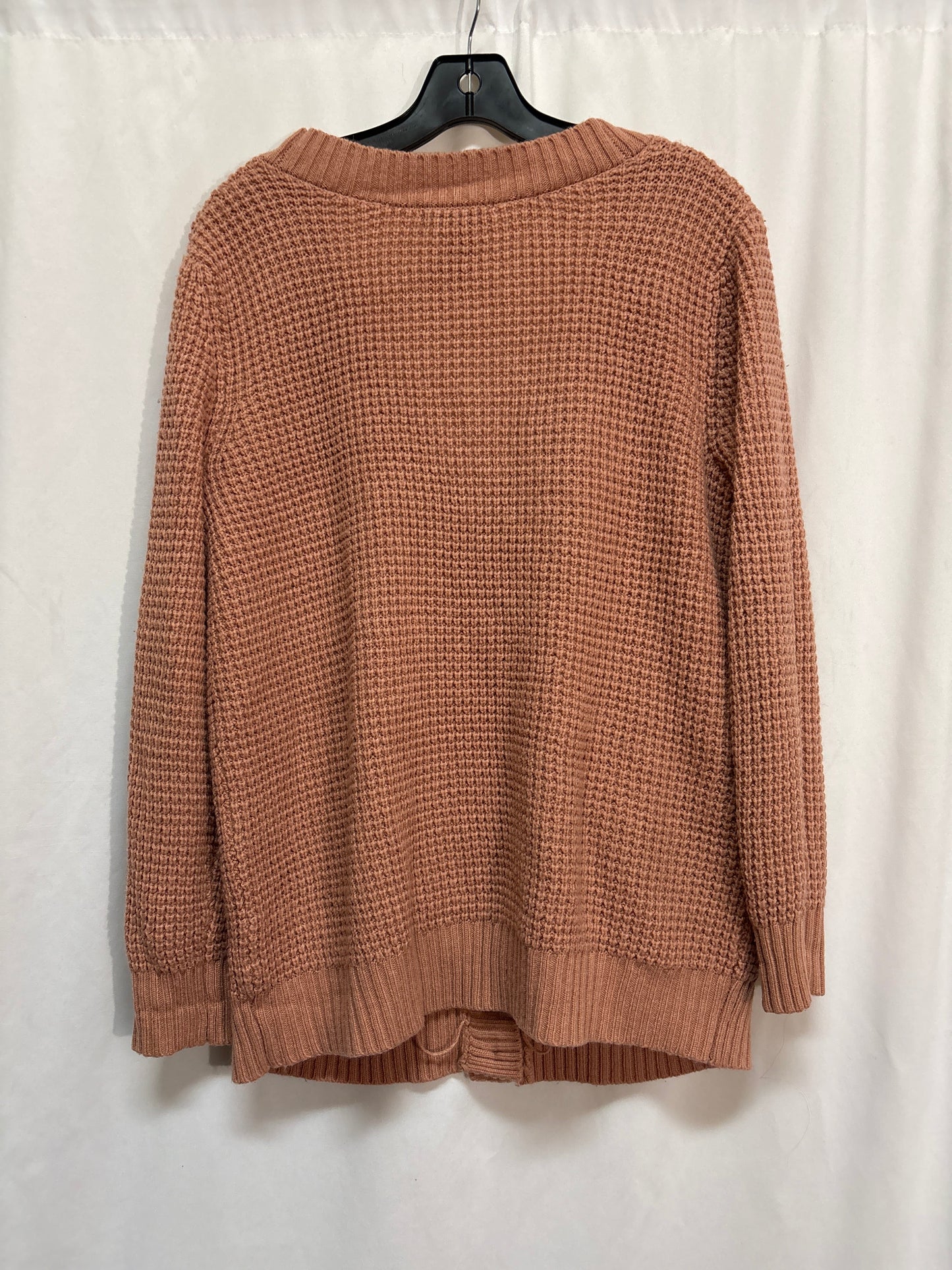 Sweater Cardigan By Forever 21 In Peach, Size: M