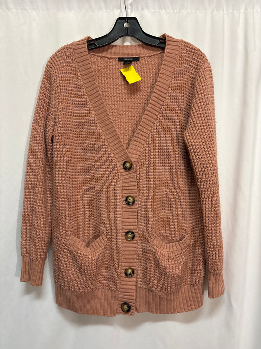 Sweater Cardigan By Forever 21 In Peach, Size: M