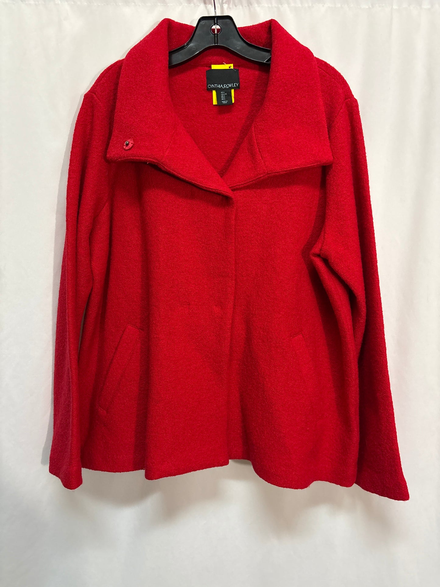 Coat Peacoat By Cynthia Rowley In Red, Size: L