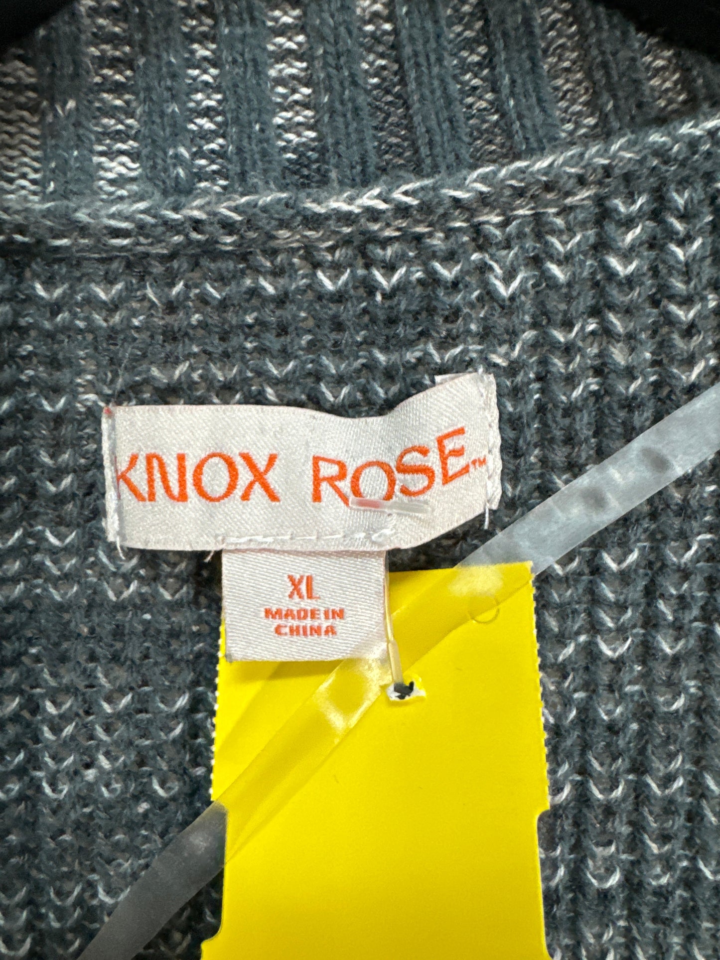 Sweater Cardigan By Knox Rose In Grey, Size: Xl